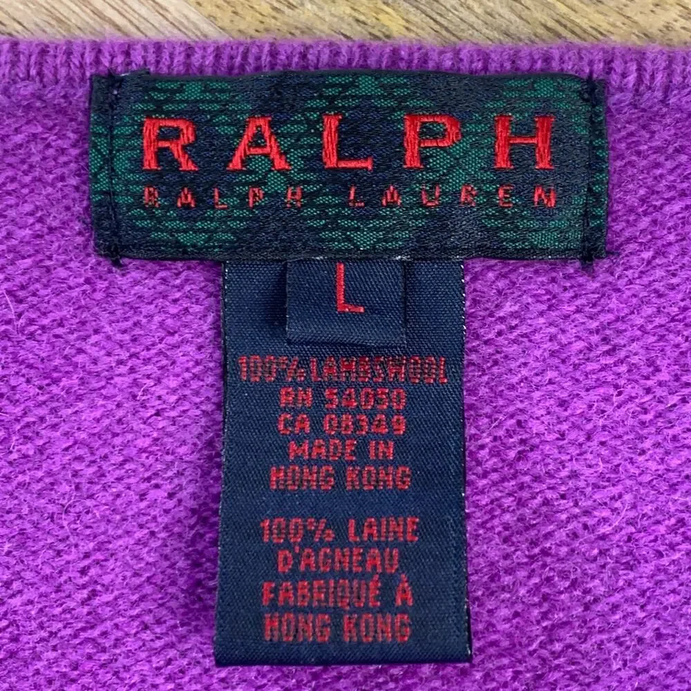 Ralph Lauren Wool Camisole Purple Y2K 90's Clueless Preppy